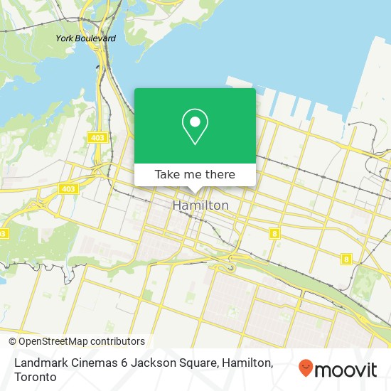 Landmark Cinemas 6 Jackson Square, Hamilton map