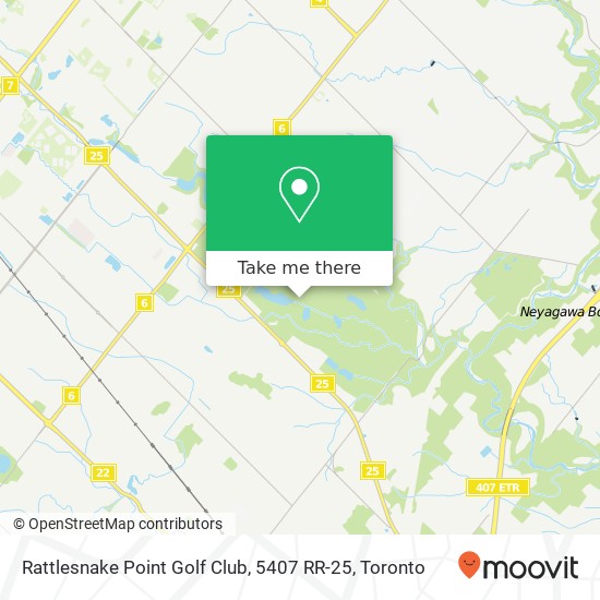 Rattlesnake Point Golf Club, 5407 RR-25 map