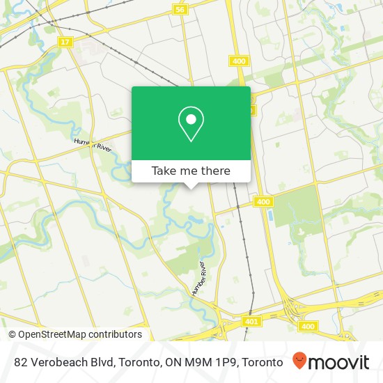 82 Verobeach Blvd, Toronto, ON M9M 1P9 map