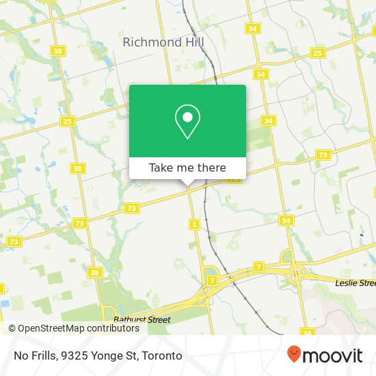 No Frills, 9325 Yonge St map