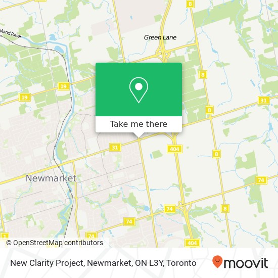 New Clarity Project, Newmarket, ON L3Y map