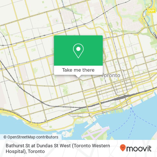 Bathurst St at Dundas St West (Toronto Western Hospital) plan