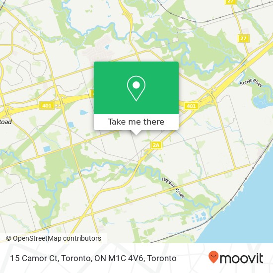 15 Camor Ct, Toronto, ON M1C 4V6 map