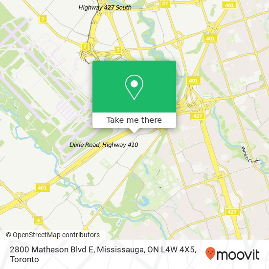 2800 Matheson Blvd E, Mississauga, ON L4W 4X5 map
