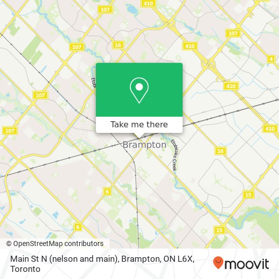 Main St N (nelson and main), Brampton, ON L6X map