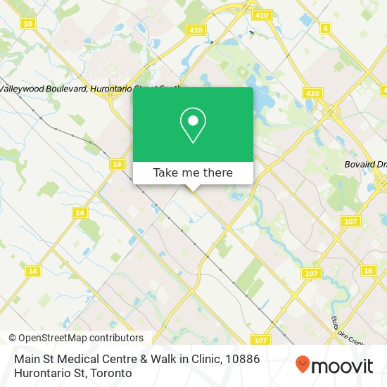 Main St Medical Centre & Walk in Clinic, 10886 Hurontario St map