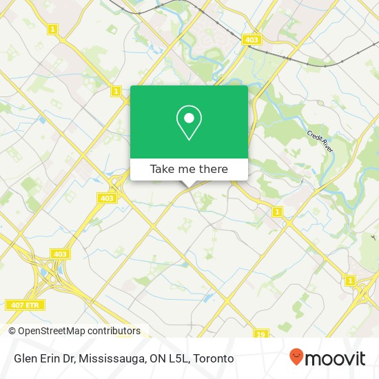 Glen Erin Dr, Mississauga, ON L5L map