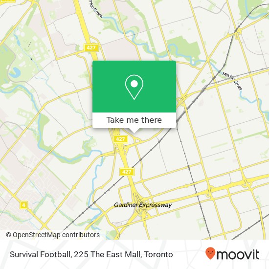 Survival Football, 225 The East Mall map