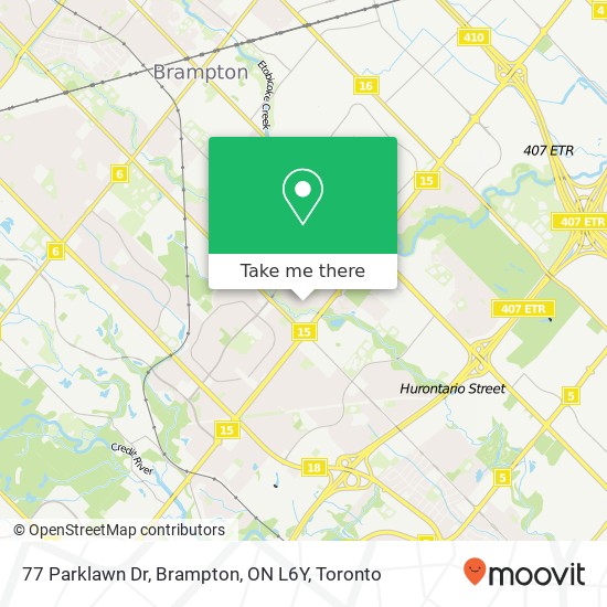 77 Parklawn Dr, Brampton, ON L6Y map