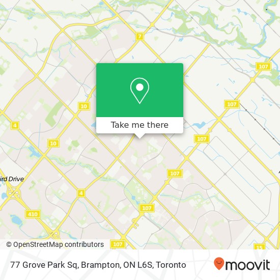 77 Grove Park Sq, Brampton, ON L6S map