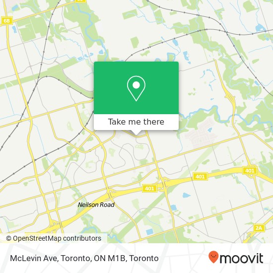 McLevin Ave, Toronto, ON M1B map