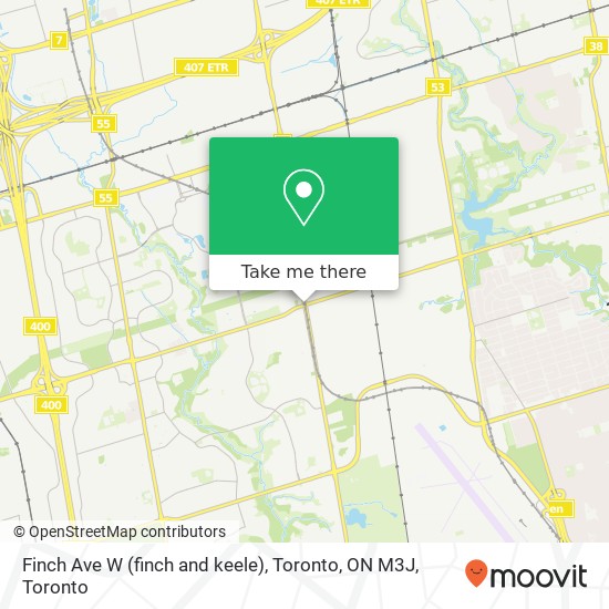 Finch Ave W (finch and keele), Toronto, ON M3J map