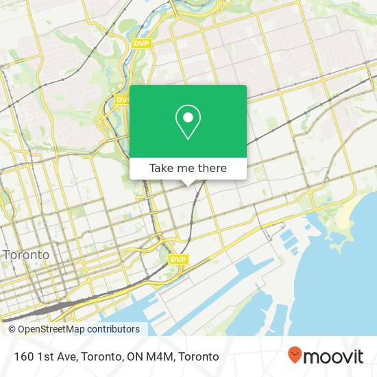 160 1st Ave, Toronto, ON M4M map