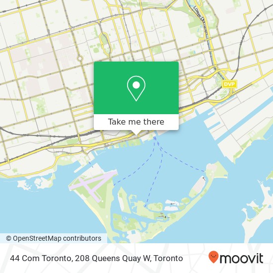 44 Com Toronto, 208 Queens Quay W map