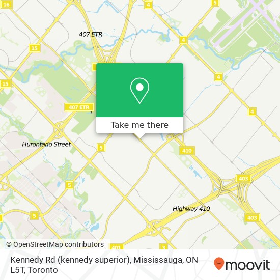 Kennedy Rd (kennedy superior), Mississauga, ON L5T map