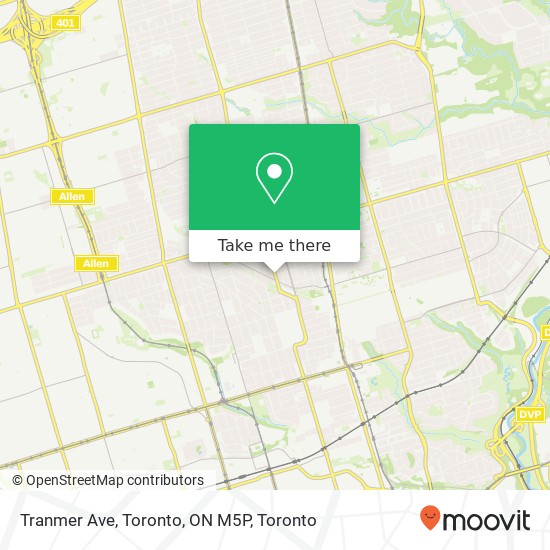 Tranmer Ave, Toronto, ON M5P map