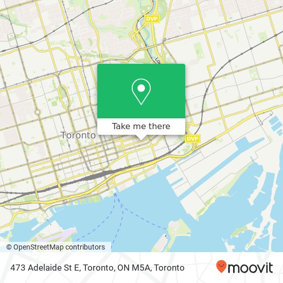 473 Adelaide St E, Toronto, ON M5A map