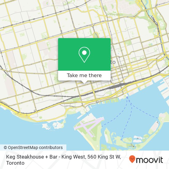 Keg Steakhouse + Bar - King West, 560 King St W map