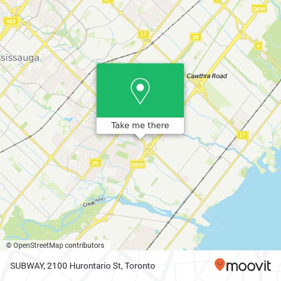 SUBWAY, 2100 Hurontario St map