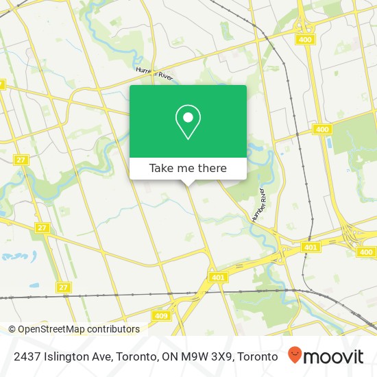 2437 Islington Ave, Toronto, ON M9W 3X9 map