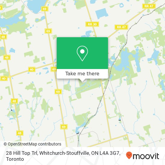 28 Hill Top Trl, Whitchurch-Stouffville, ON L4A 3G7 map