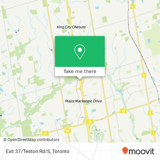 Exit 37/Teston Rd/S map