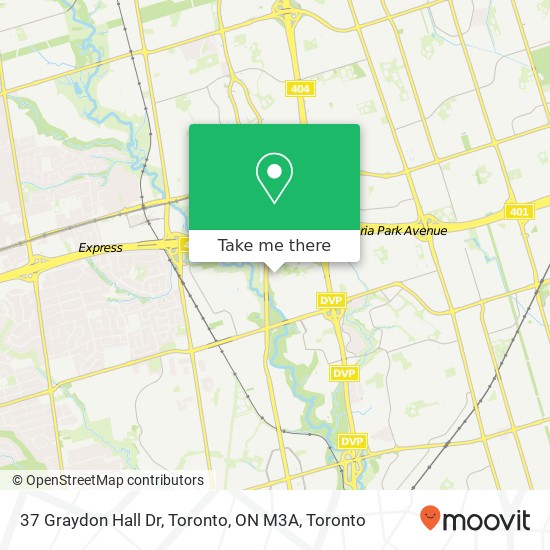 37 Graydon Hall Dr, Toronto, ON M3A map