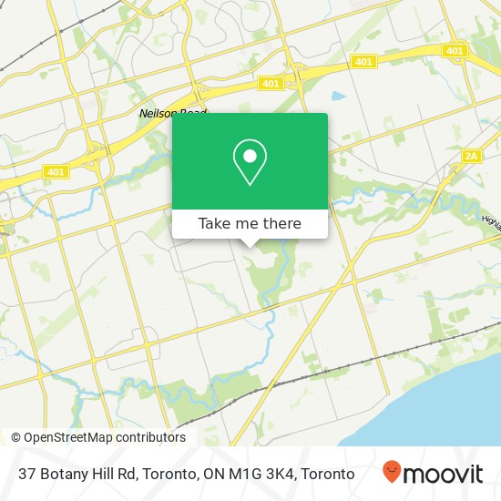 37 Botany Hill Rd, Toronto, ON M1G 3K4 map