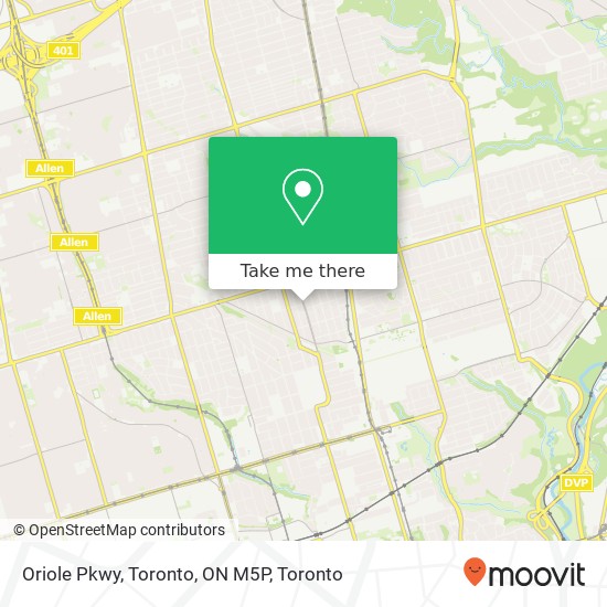 Oriole Pkwy, Toronto, ON M5P map