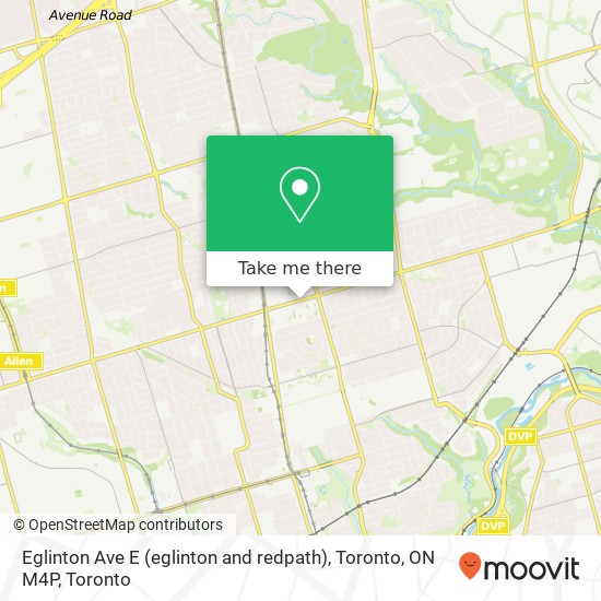 Eglinton Ave E (eglinton and redpath), Toronto, ON M4P plan