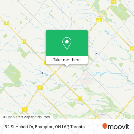 92 St Hubert Dr, Brampton, ON L6P map