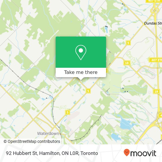 92 Hubbert St, Hamilton, ON L0R map