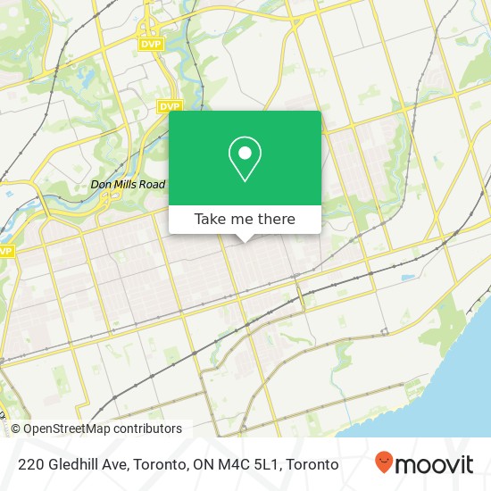 220 Gledhill Ave, Toronto, ON M4C 5L1 map