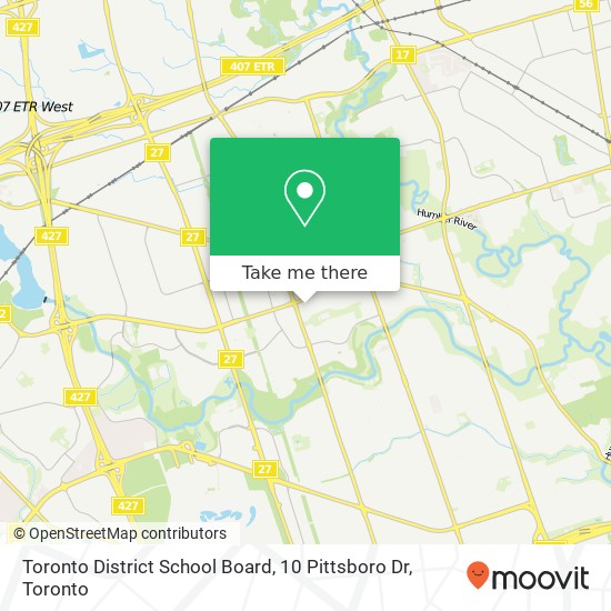 Toronto District School Board, 10 Pittsboro Dr map