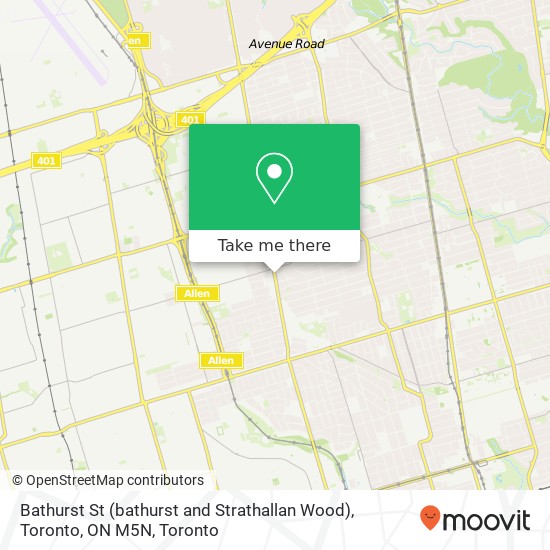 Bathurst St (bathurst and Strathallan Wood), Toronto, ON M5N plan