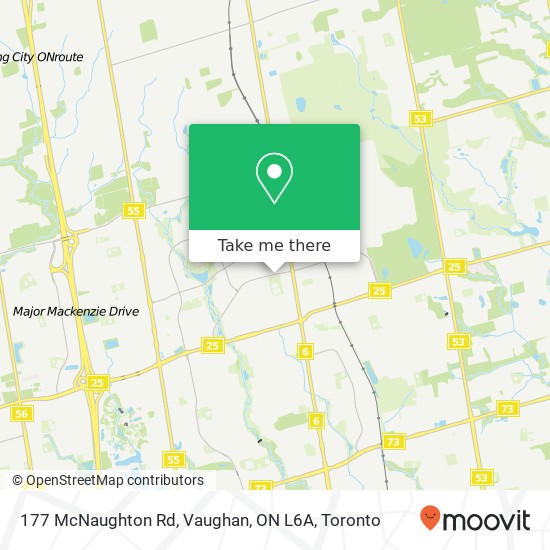 177 McNaughton Rd, Vaughan, ON L6A map