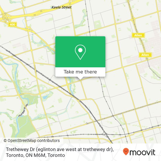 Trethewey Dr (eglinton ave west at trethewey dr), Toronto, ON M6M map