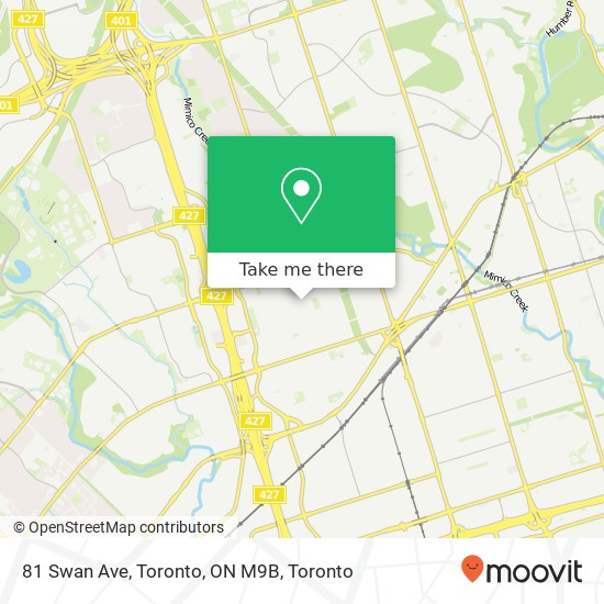 81 Swan Ave, Toronto, ON M9B map