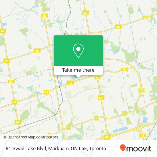 81 Swan Lake Blvd, Markham, ON L6E map