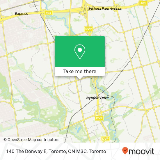 140 The Donway E, Toronto, ON M3C map