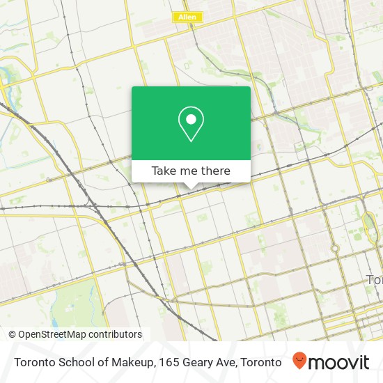 Toronto School of Makeup, 165 Geary Ave plan