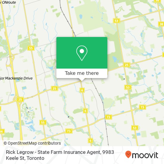 Rick Legrow - State Farm Insurance Agent, 9983 Keele St map