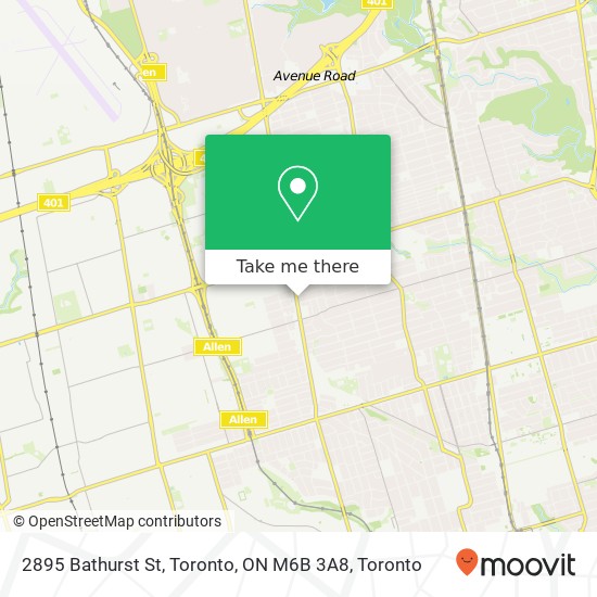 2895 Bathurst St, Toronto, ON M6B 3A8 map