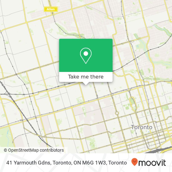 41 Yarmouth Gdns, Toronto, ON M6G 1W3 map
