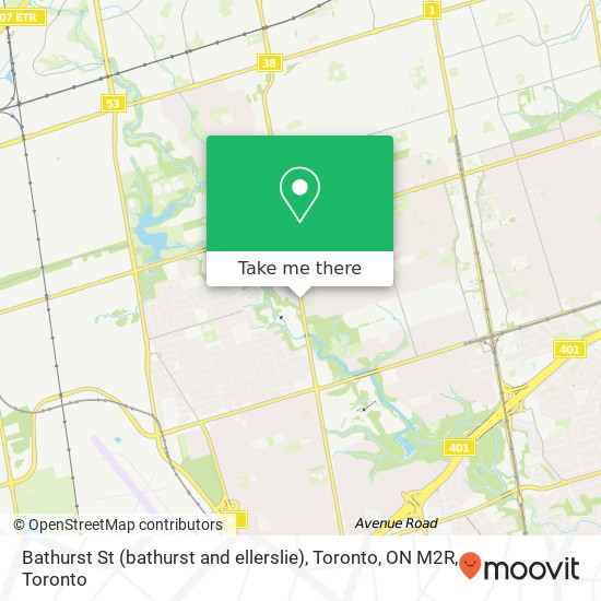 Bathurst St (bathurst and ellerslie), Toronto, ON M2R map