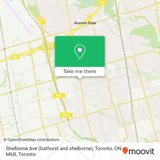 Shelborne Ave (bathurst and shelborne), Toronto, ON M6B plan