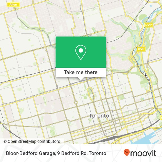 Bloor-Bedford Garage, 9 Bedford Rd map