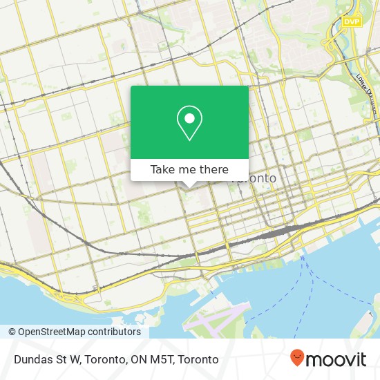 Dundas St W, Toronto, ON M5T map