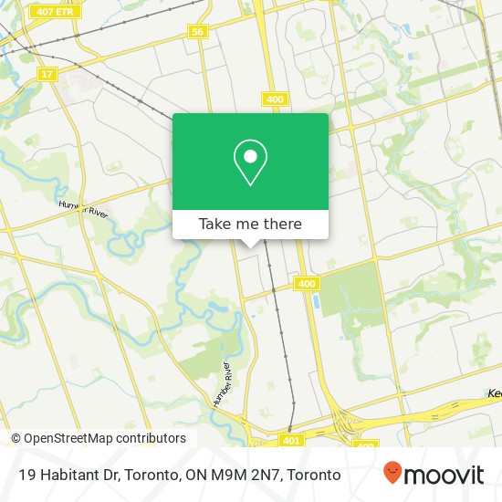 19 Habitant Dr, Toronto, ON M9M 2N7 map