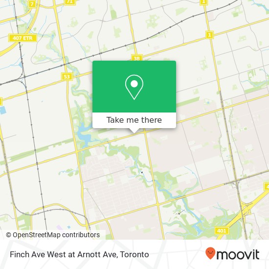 Finch Ave West at Arnott Ave map